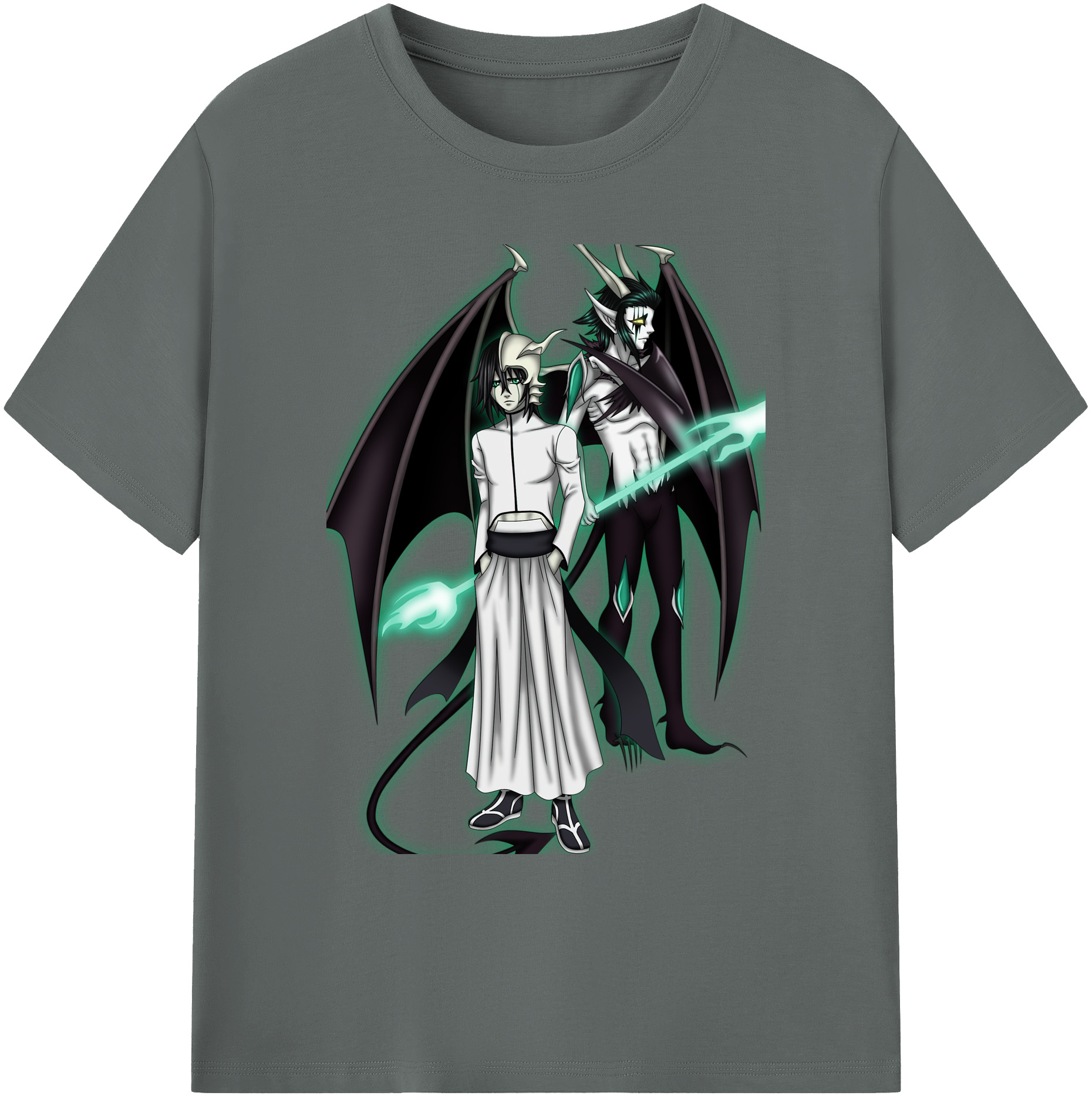（画像用） ブリーチ ウルキオラ·シファー BLEACH Ulquiorra cifer 綿100％ メンズ半袖Tシャツ｜肌触りやわらか＆通気性